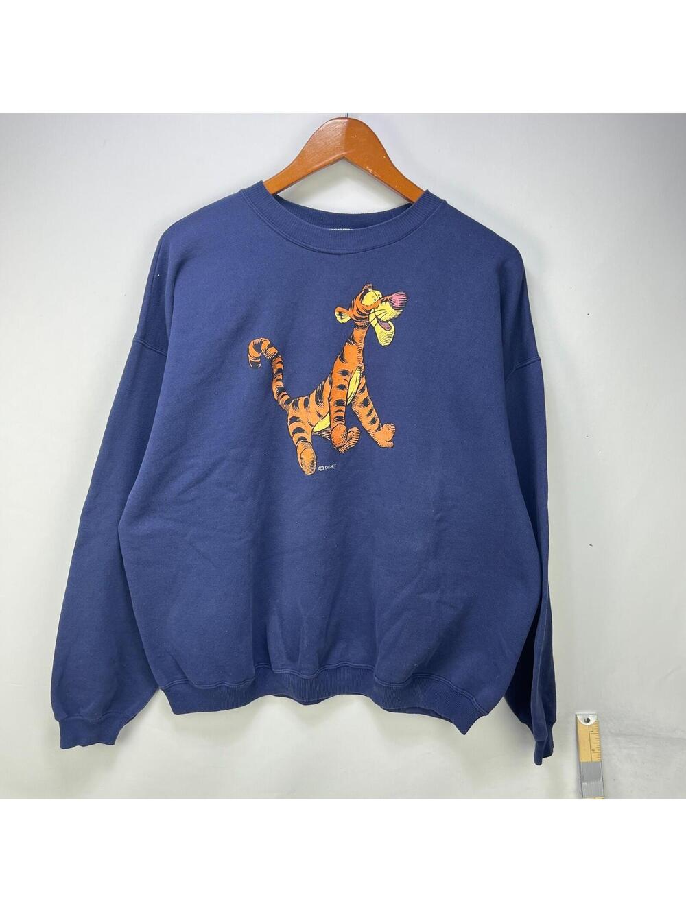 Vintage 90s Disney Tigger Embroidered Navy Sweatshirt 2XL